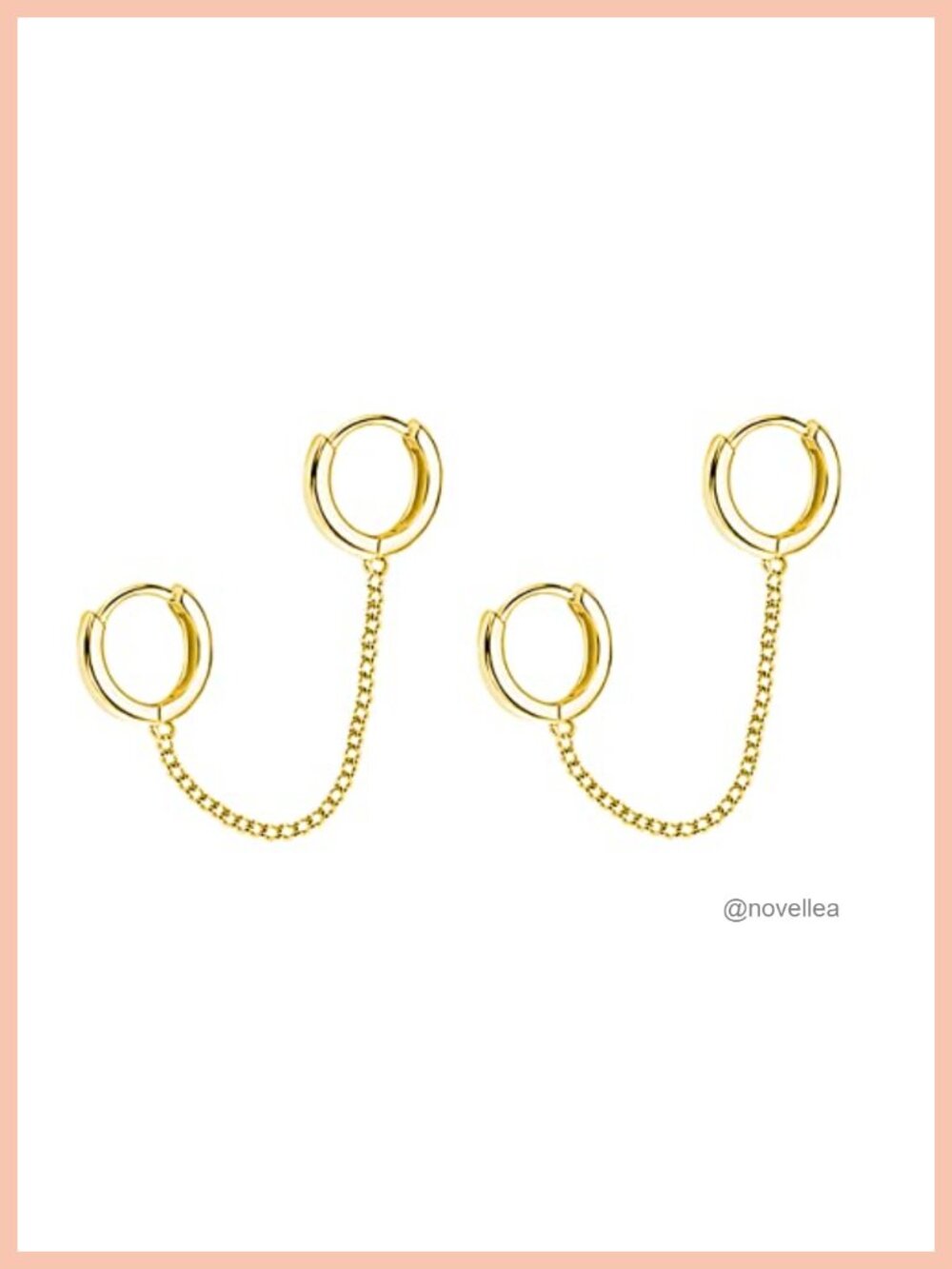 925 Sterling Silver Double Hoop Earrings for Women Teens